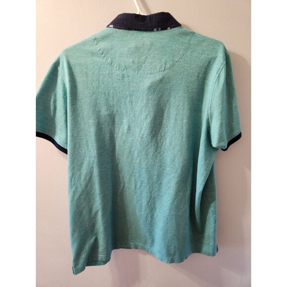 Au Noir Polo Size 6 Short Sleeve Turquoise - Picture 6 of 10